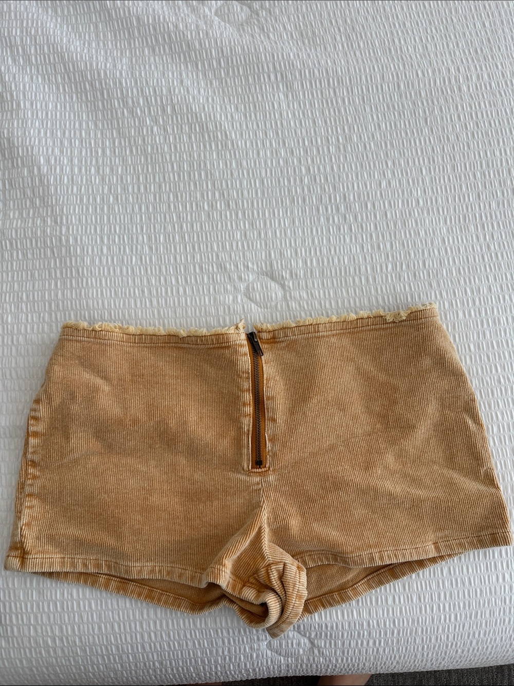 BDG High-Waist Corduroy Mini Shorts in Tan